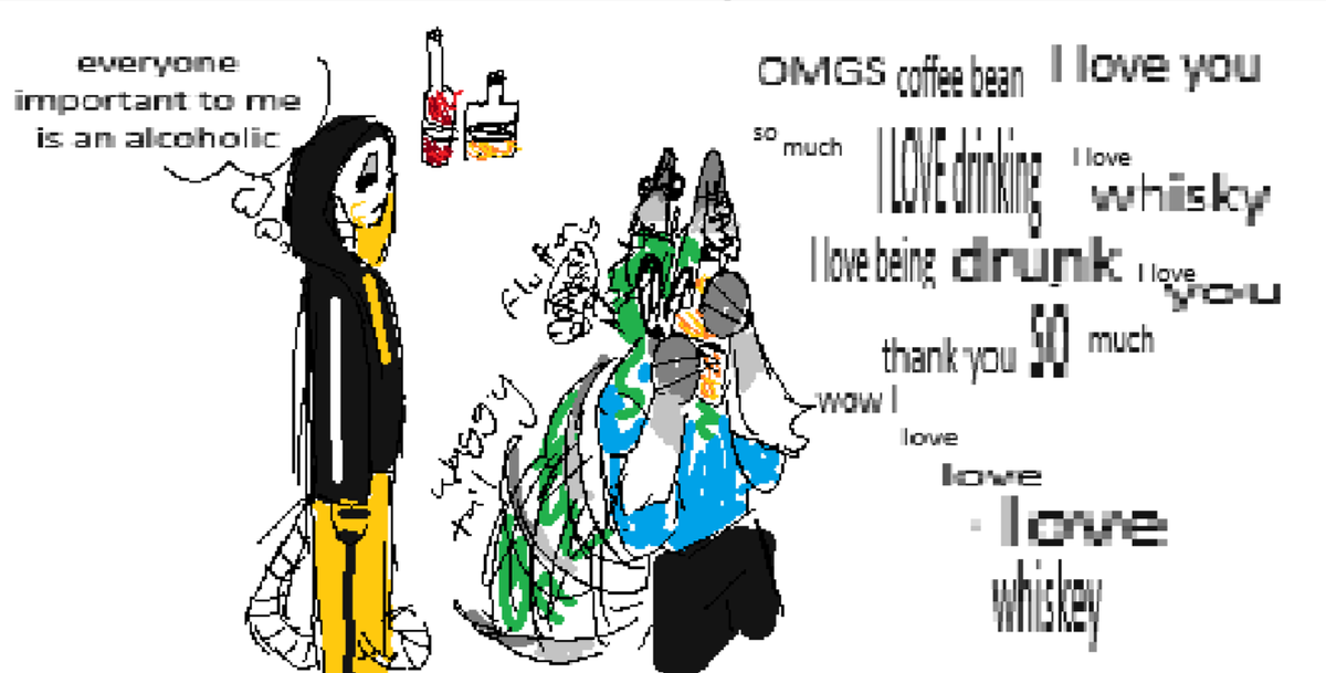 Skeletonfuckr95's tweet photo. day 9? its easy to give gifts for coffee #fellswapgold #papyrus #yumeship i love making bullshit in ms paint https://t.co/pgRHyUpcGq