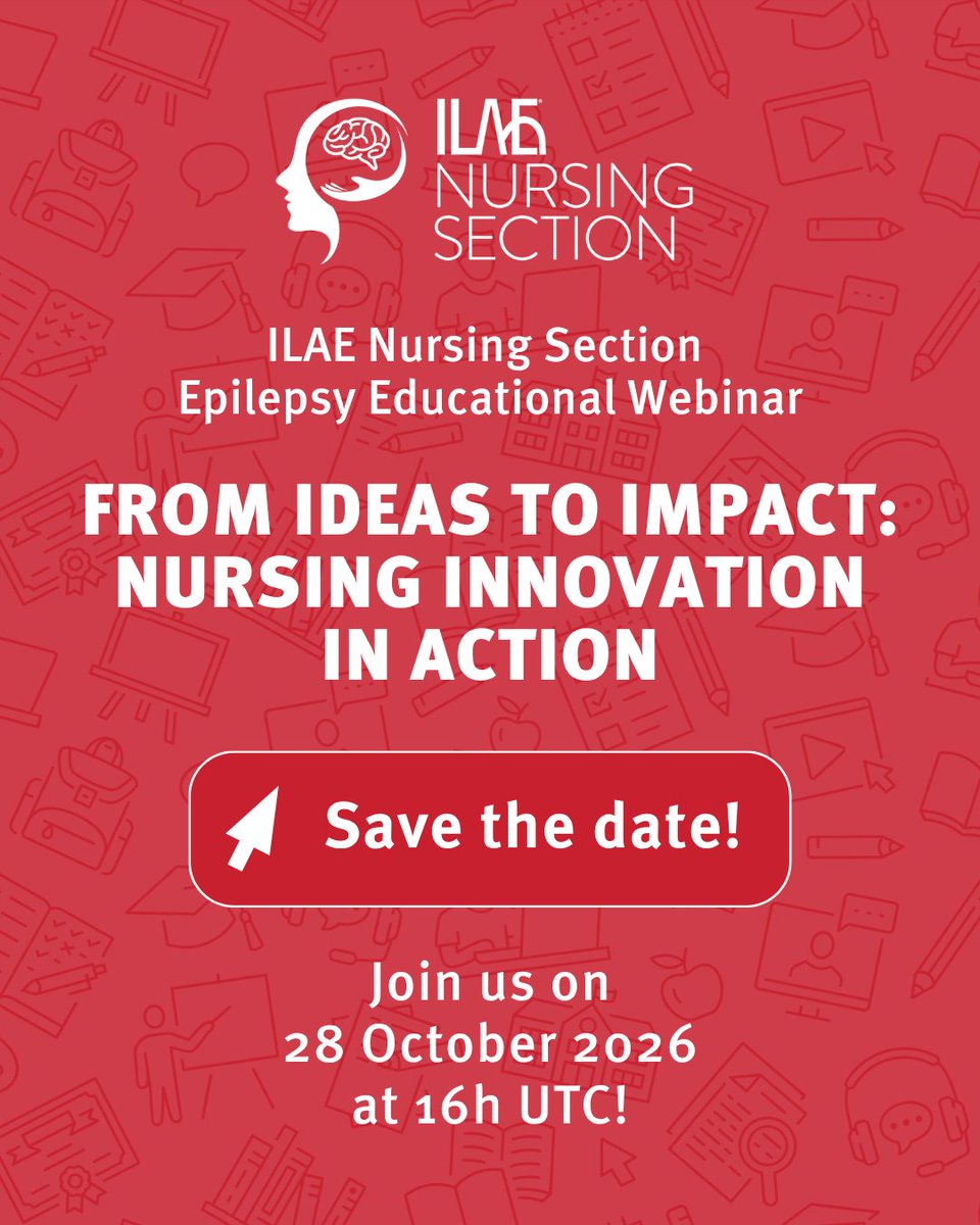 IlaeWeb's tweet photo. Save the date for a free #epilepsy educational webinar with the ILAE Nursing Section! This webinar will showcase examples of nurse-led models of care that overcome the challenges of uncoordinated care in a variety of innovative ways. 

Register at https://t.co/dItbuPdaYt https://t.co/kbSCL2JVh6