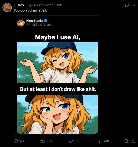 InkyInkerson's tweet photo. Chat, look at this dork https://t.co/yLagVT3Jli