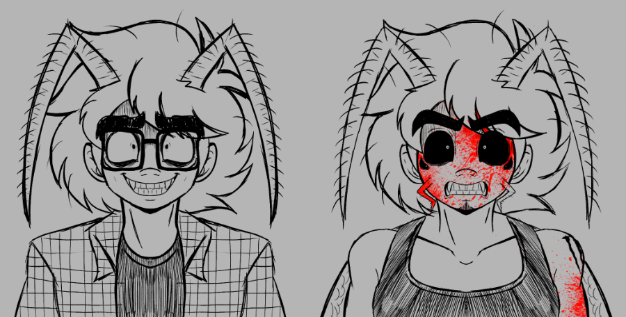 SodaPopSpy17's tweet photo. Lore accurate Dan The Roach. She's a little unsettling to look at because of the roach DNA in her system changing her face while growing up.
#oc #ocart #originalcharacter #octwt #doodle #sketch https://t.co/S5zAi3dbqh