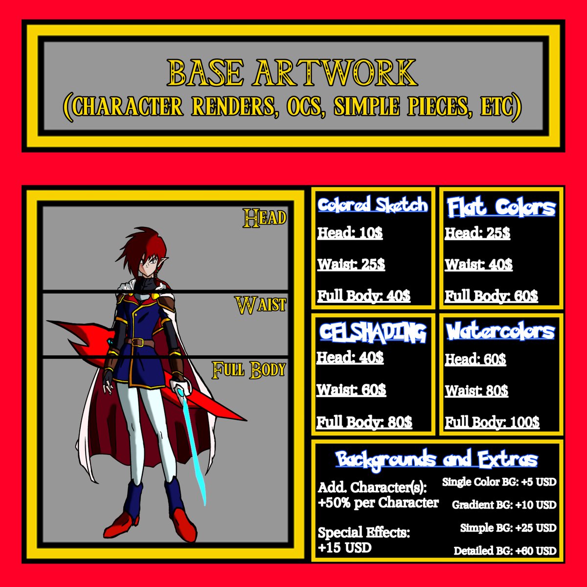 DxBardock's tweet photo. After some much needed feedback from friends (Thanks, Adam and Xel), I decided to revamp my Commission Sharts to make it easier to catch the eye

I'm doing this because A: I need cash but MAINLY B: To get back at those fuckers from Sunday who showed off MY art via a slide- https://t.co/Gf9gEtT78G