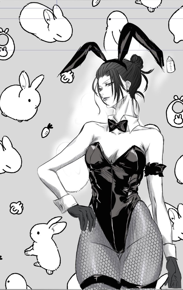 yukiyuri0903's tweet photo. 今日は中秋の名月🎑
なので、過去絵のバニー🐰五夏&amp;♀傑の再掲
昨日は連休明けで荒れに荒れてぶっ通し勤務😭今日はお家でゆっくり原稿したいよ〜🥲な、朝から疲労気味金曜日😅笑。
おはようございます☀ https://t.co/YQ0D4dUSeh