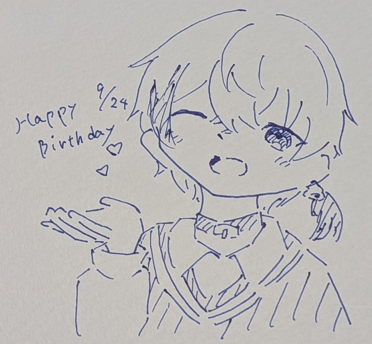 Ryuseikana_desu's tweet photo. #青魔法図鑑
@daren_0924 
1日遅くなってしまいましたがお誕生日おめでとうございます🎉🎂！！！ https://t.co/OC3bouz6i7