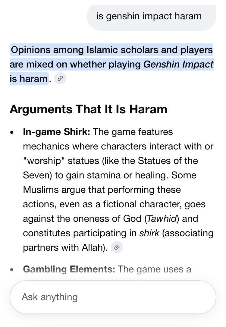 YvesSaintEnfant's tweet photo. Decided to look up wether Genshin Impact is Haram according to the Muslim definition and have been introduced to possibly the funniest theological debate of all time https://t.co/KS6AOpoino