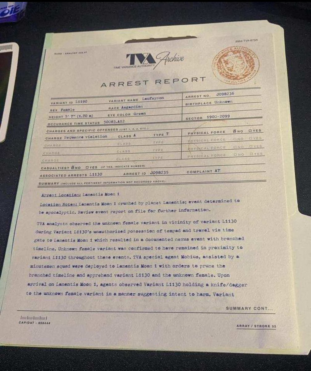 huskerdustera's tweet photo. “Who says Sylvie ISNT genderfluid” the show did. They released her file which confirms her gender was listed as female whereas Loki was filed under fluid. Ergo they erased her trans identity. You can love Sylvie if you want but you gotta stop denying that they did this to her. https://t.co/pXiK3GG2fv