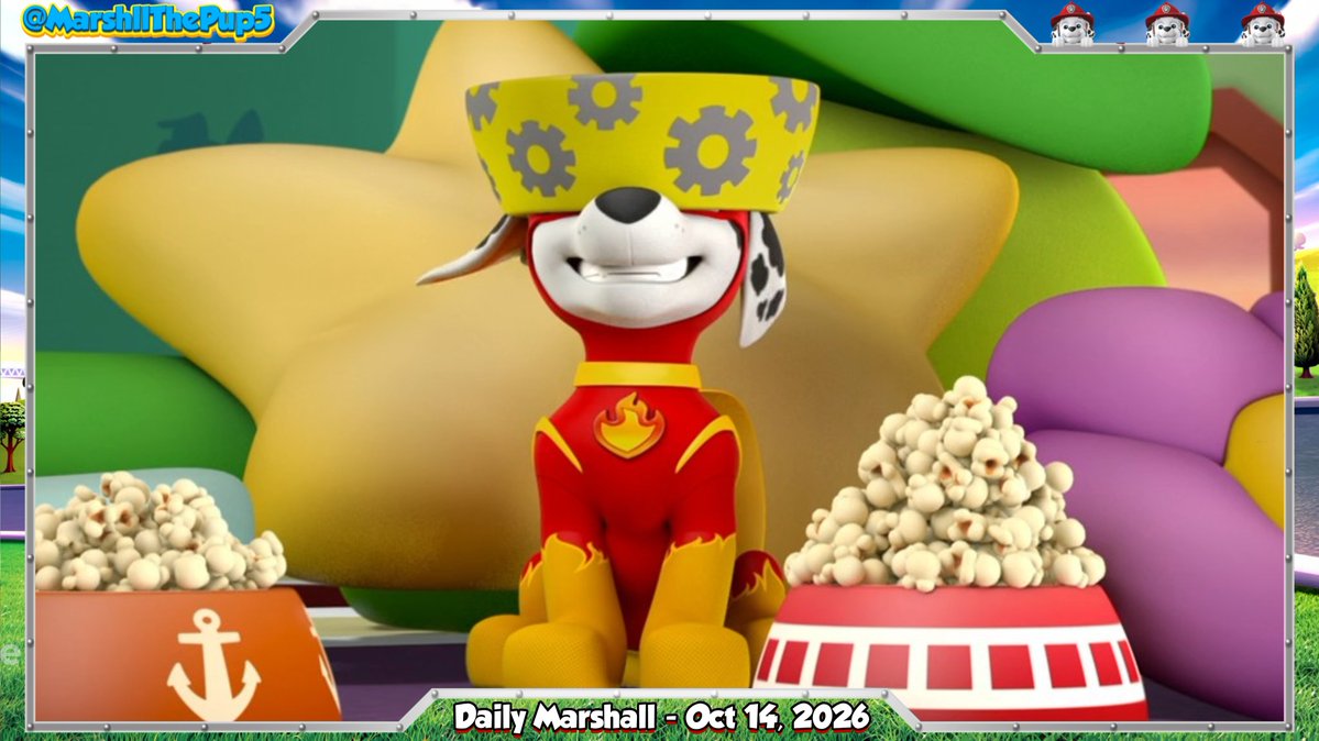 MarshallThePup5's tweet photo. Daily Marshall - October 14, 2026
#PAWPatrol #DailyMarshallPics

Today's Outfit: Superhero https://t.co/S0RU00njTe