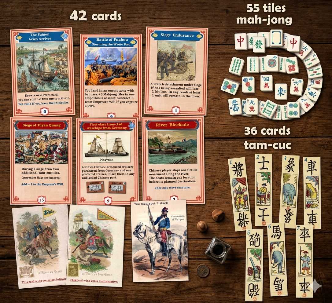 JRiveroDesigner's tweet photo. @Clint_Davey1 I am glad that you find it interesting. Antonio Vaquera and I fell in love with the theme when we discovered it. Tonkin is in North Vietnam, many wargames about that country, none from this war!  We wanted to take risks and innovate with mechanisms, no dice but mahjong &amp; tamcuc https://t.co/lJ3vuSeR8d
