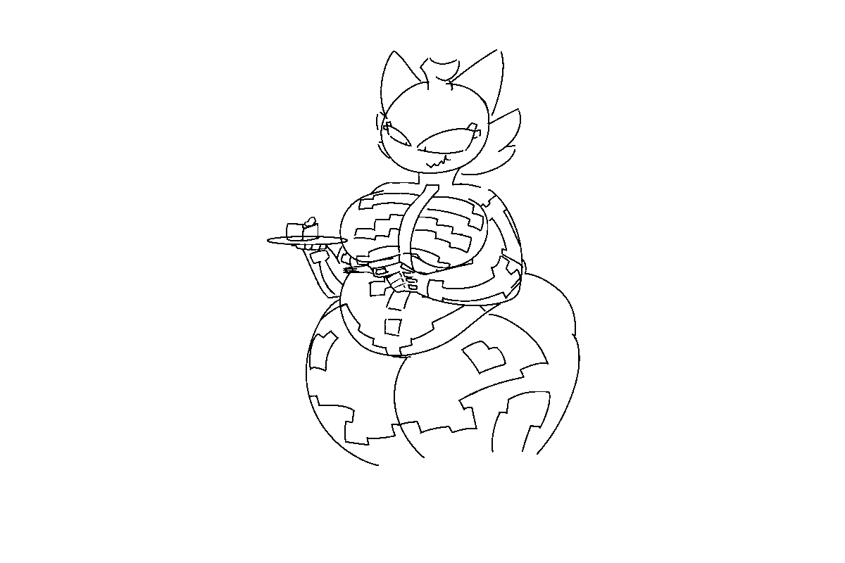 Bayfunnys's tweet photo. im a bit sick rn but, here's a little thank you thing of sugar eating some pumpkin pie https://t.co/e0uRE6lQZJ