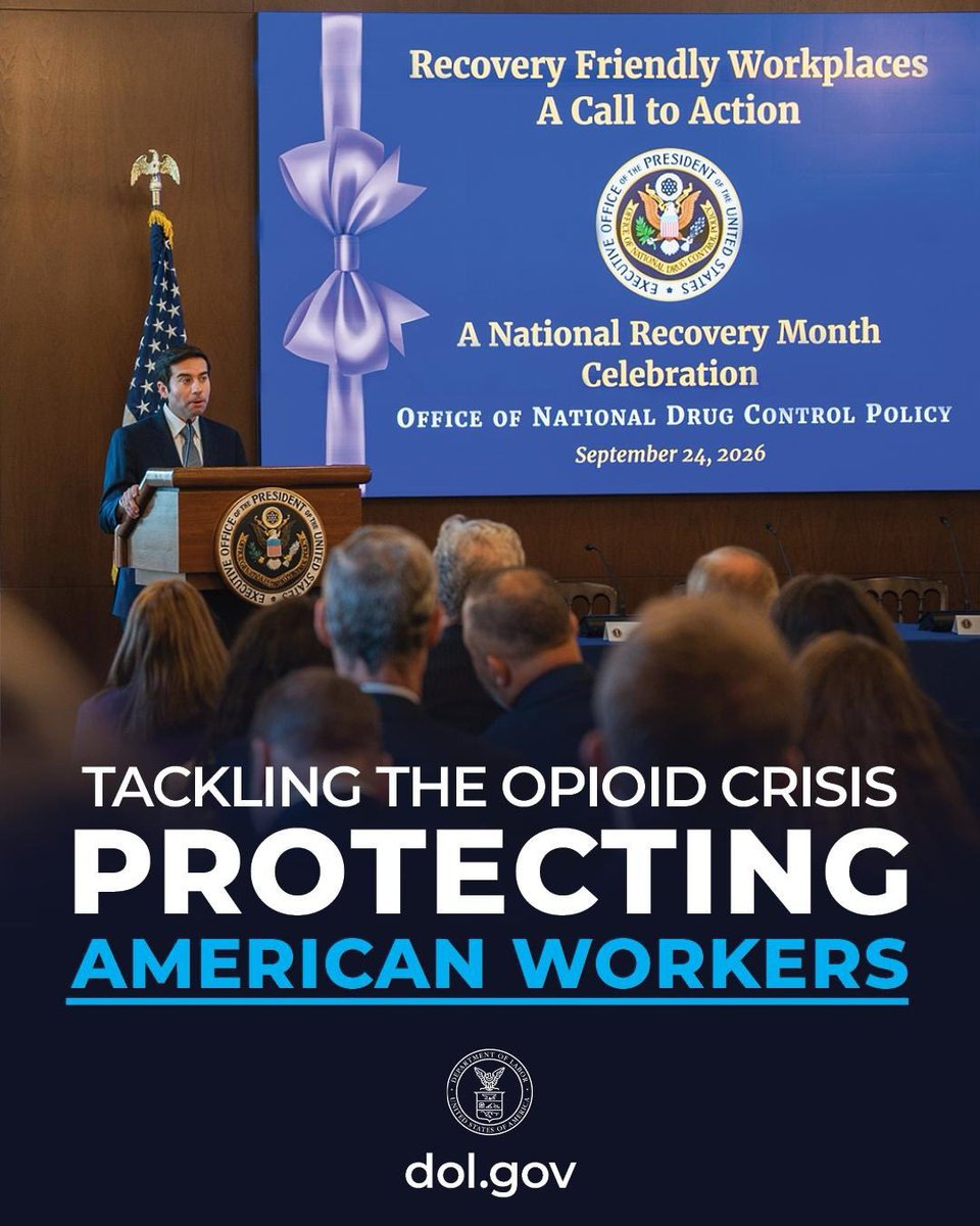 Sonderling47's tweet photo. Today, as part of @POTUS' Great American Recovery Initiative, @OSHA_DOL released new guidance on administering opioid-overdose reversal medication in the workplace.

In an emergency, every second counts — and this guidance will help employers prepare to respond to an opioid overdose, protect the lives of American Workers, and make our workplaces safer for everyone.

READ: https://t.co/NEUVXCDFeD