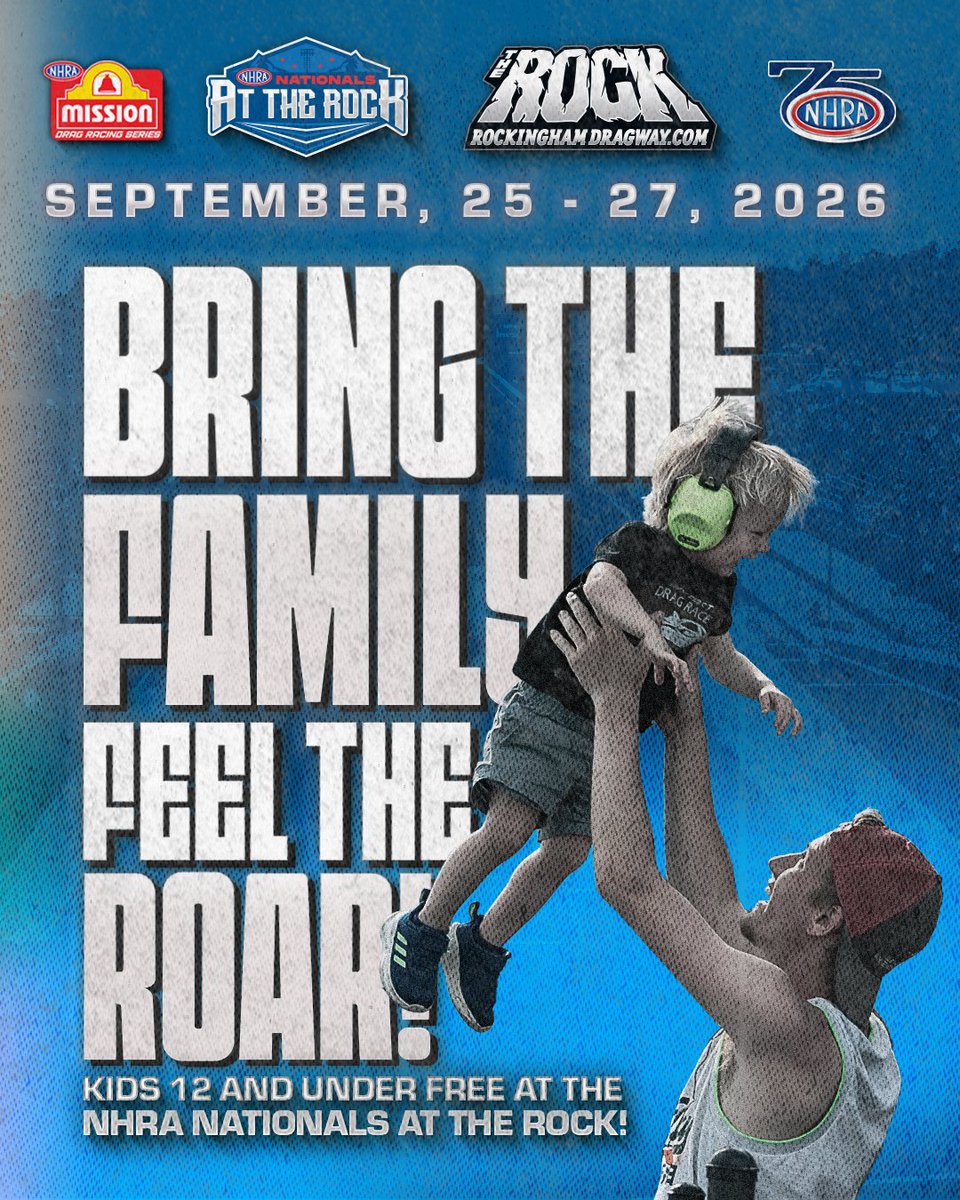 NCCommerce's tweet photo. This weekend: get ready for high-octane racing at the Rockingham Dragway, supported by the Major Events, Games, and Attractions Fund from N.C. Commerce! The @NHRA Nationals at the Rock is fun for motorsports enthusiasts of all ages. 🏎️

#VisitNC #LocalTourism #NHRA #DragRacing https://t.co/mbG10Q0KEa