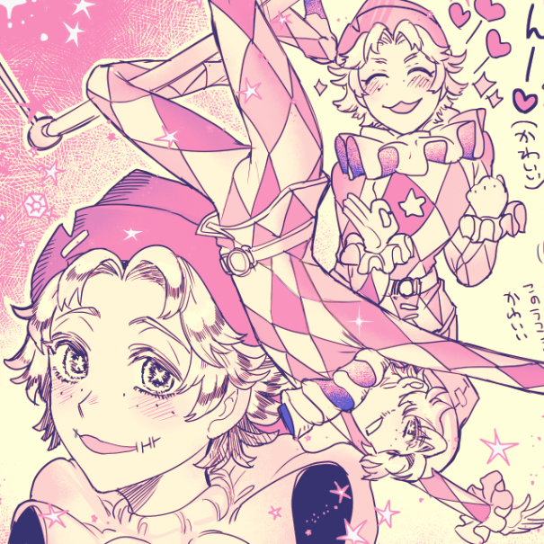 gjhom5's tweet photo. The vibe is basically, “I like both male and female characters, and if I’m into it, I’ll draw it.” https://t.co/9IJhuuBlJx