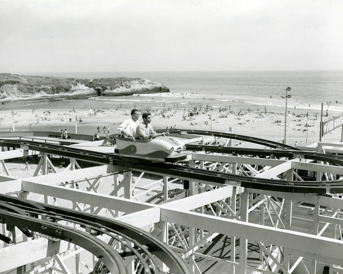 beachboardwalk's tweet photo. From 1958-1975, this coaster had riders bracing for sharp, unbanked 90-degree turns, negative G-force "bunny hop" hills, and plenty of moments that delivered the perfect mix of thrills and wondering, "What did I just sign up for?" Comment if you remember the Wild Mouse! 🐭🎢 https://t.co/zb8v0YP7Dj