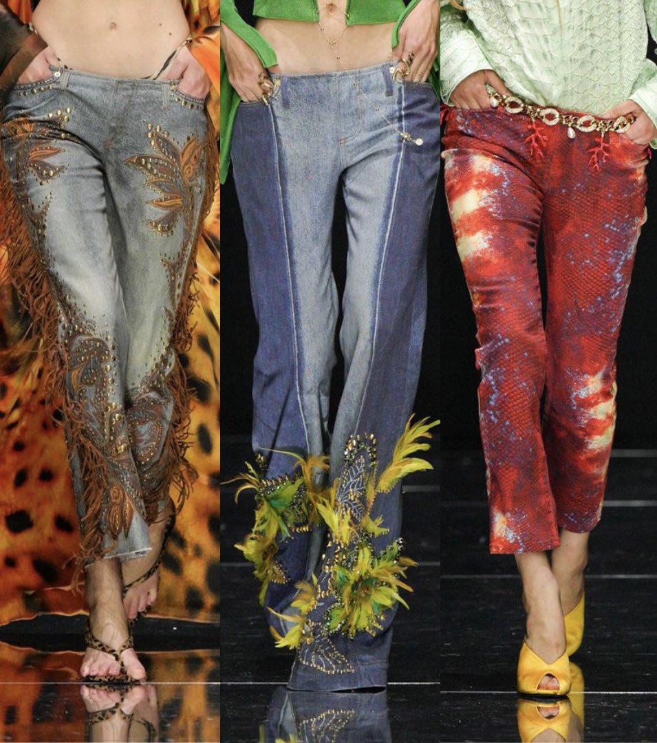 Lesflappers's tweet photo. Roberto Cavalli SS27 pants •*🐆🦜🌺*~ https://t.co/P2zInWmmhA