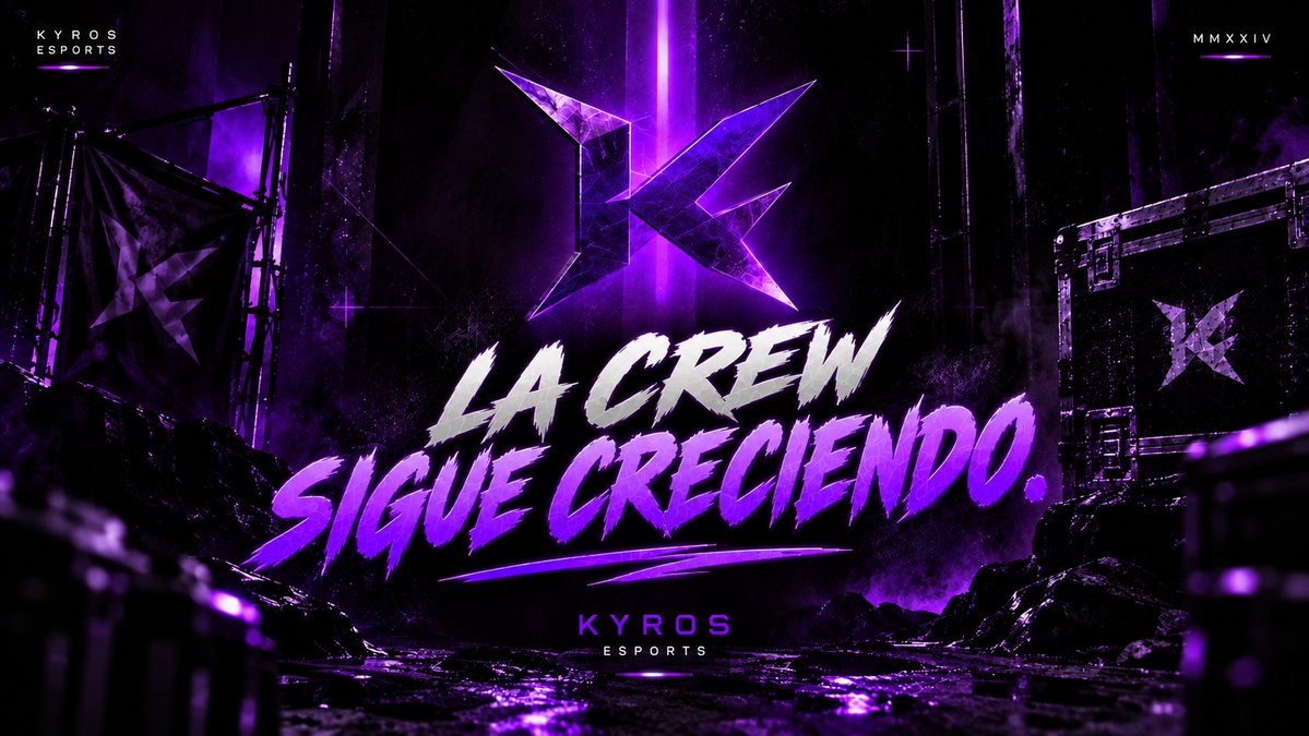 KYROS_ESPORTS's tweet photo. LA CREW SIGUE CRECIENDO. 🟣
Cada nombre suma.
Cada paso nos acerca.
Esto es KYROS.
#KYROS #KYROSCREW #Esports https://t.co/ahMhCWn04Q