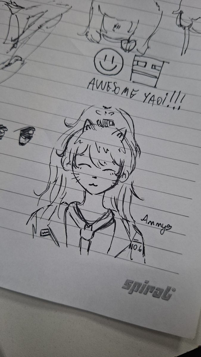 jsillydoll's tweet photo. Desenhei Hong lu gatinho na chata aula de português yayyy https://t.co/ZSB6Ajhtwx