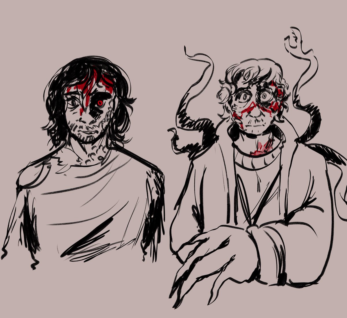 _ghostlyjoys_'s tweet photo. / resident evil spoilers 

love these two #ironlung #ResidentEvilㅤ https://t.co/emh7QTNabP
