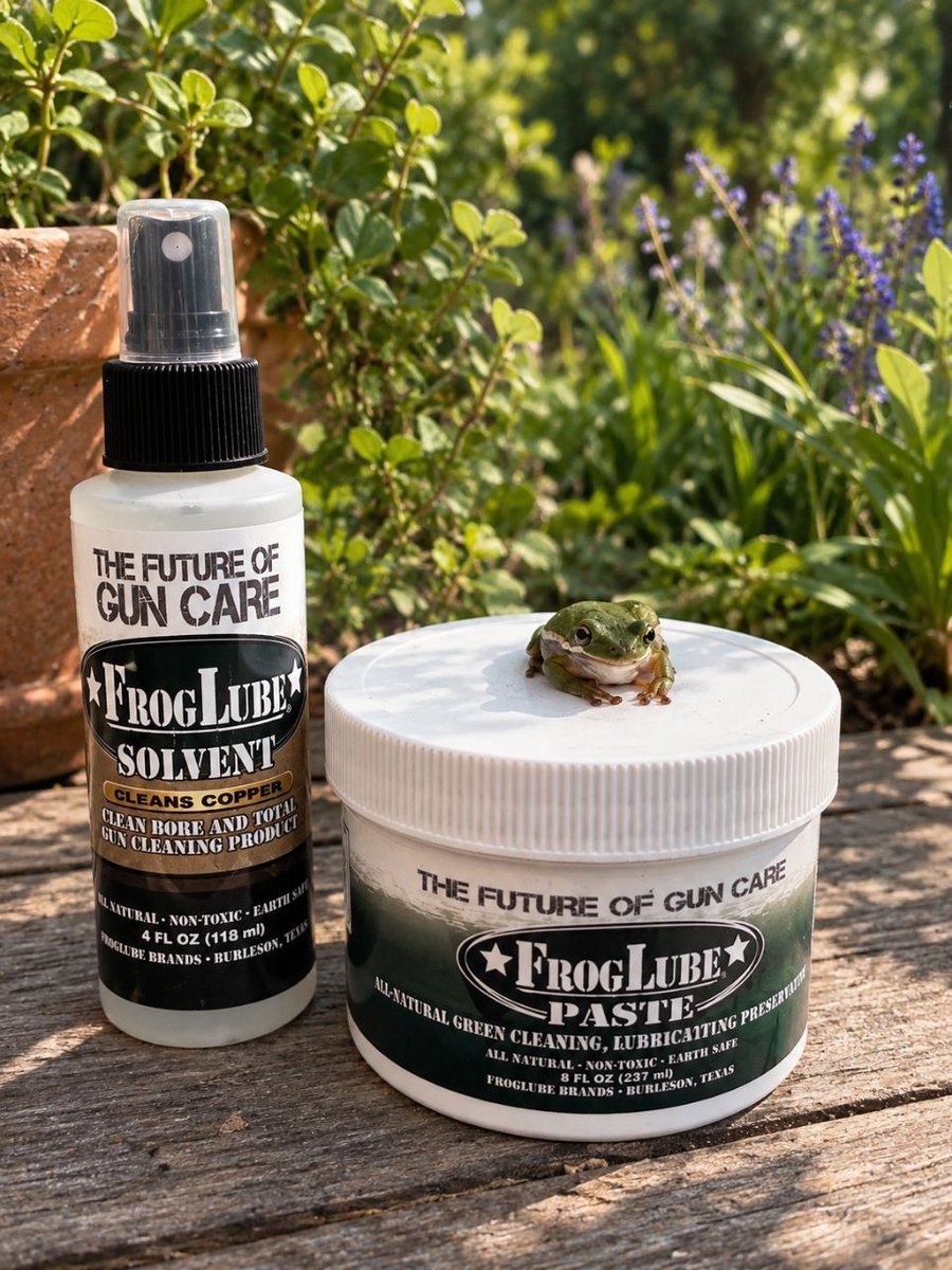 froglube's tweet photo. The Future of Gun Care—safe enough for nature, tough enough for your gear.

#nature #clp #guncleaner https://t.co/8c006ANo0Y