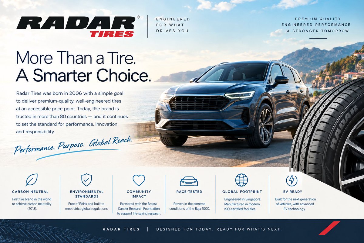 Direct_Tire's tweet photo. Folks! We’re offering 10% off of all Radar tires until October 16, 2026. The Radar tire line is an exceptional value and this is gonna save you some big money putting an excellent tire on your vehicle. Call our pros at 617-923-1800 and we’ll get you rolling. #radartires https://t.co/GeA7PQz1nN