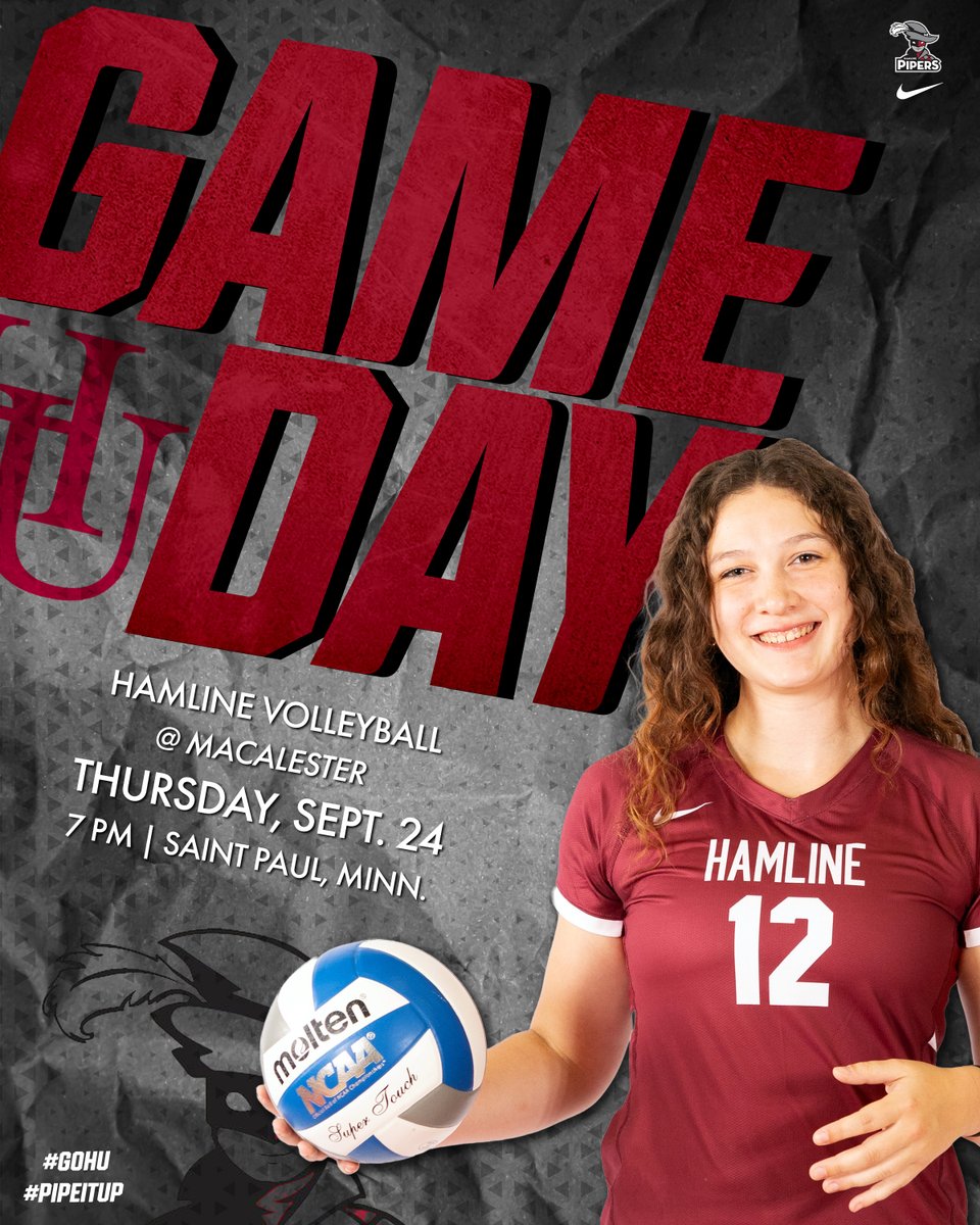 HUPipers's tweet photo. π GAME DAY π
@hamlinevball π Macalester
β° 7:00 PM
πSaint Paul, Minn.
π https://t.co/E55FFeBdqo
πΊ https://t.co/lANzl083e6
#GoHU #PipeItUp https://t.co/WJw60EZsh5