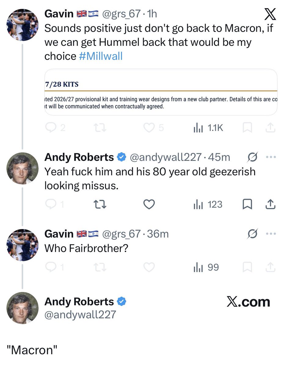 JTMillwall tweet picture