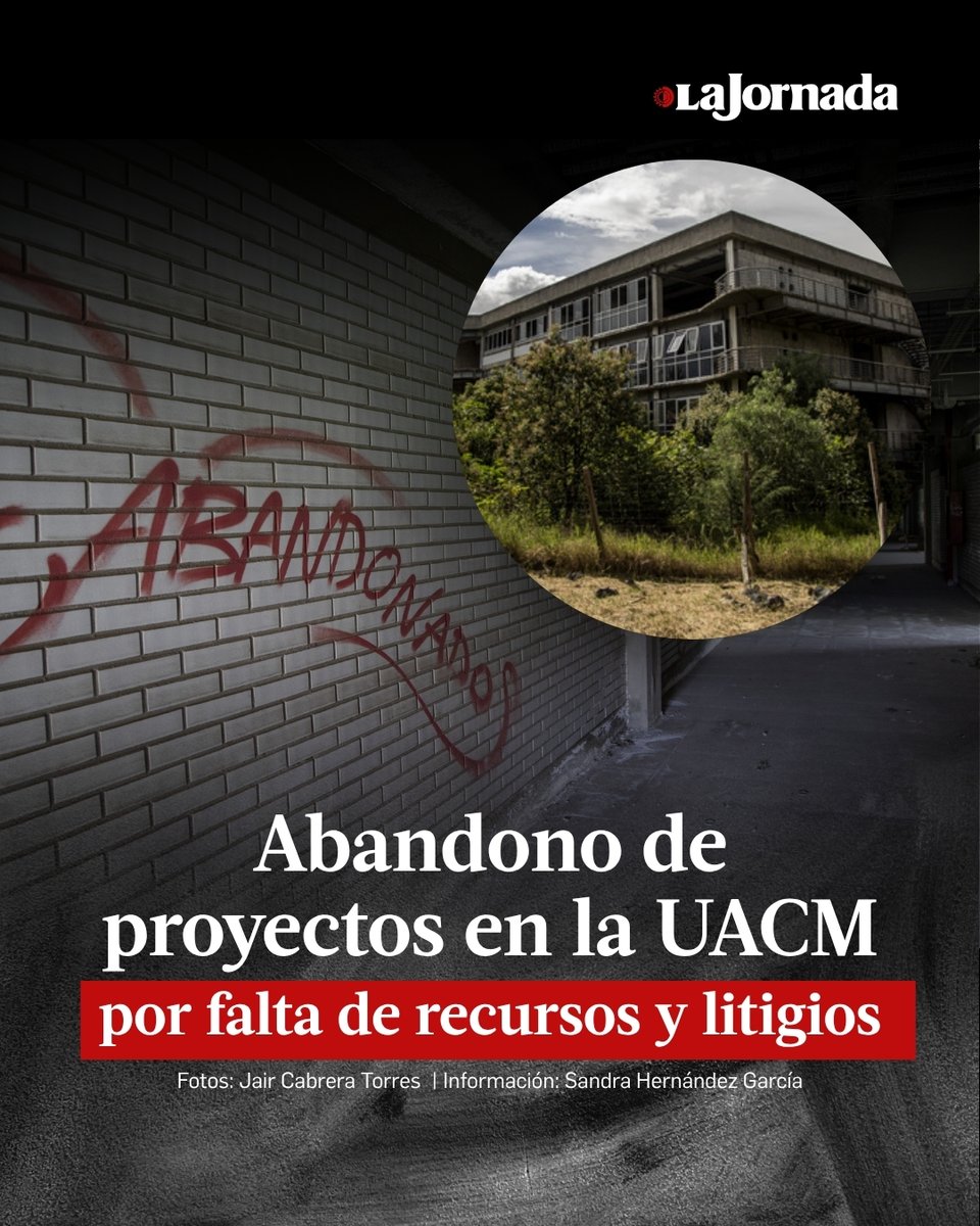 lajornadaonline's tweet photo. Mientras miles de jóvenes claman por un lugar de educación superior, la falta de presupuesto y un litigio penal con una constructora han dejado en obra negra durante 10 años dos instalaciones que aportarían aulas educativas, biblioteca, auditorio y laboratorio de energía para estudiantes de los planteles San Lorenzo Tezonco y Del Valle.