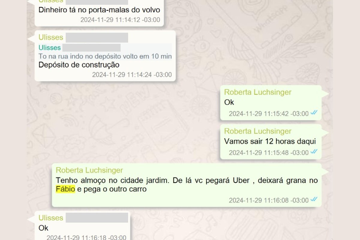 leandroruschel's tweet photo. Metrópoles mostra novas mensagens, em que a lobista Roberta Luchsinger ordena pagamentos ao filho do Descondenado. https://t.co/ruoBGXpGiy