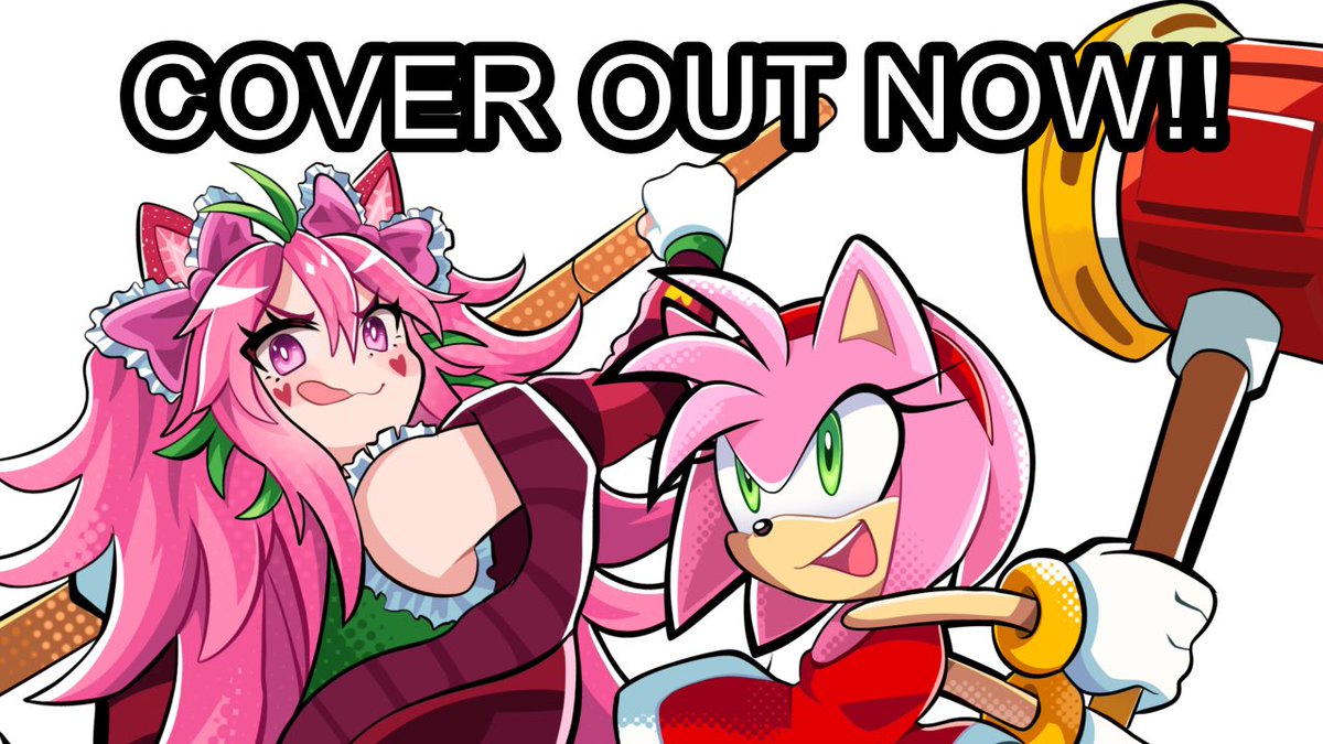 emzberry's tweet photo. WE ARE PIKO PIKO HAMMERS!!! 

MY FIRST EVER SONG COVER IS OUT NOW, HAPPY LATE BIRTHDAY AMY ROSE!!! 

AAAA I AM SO NERVOUS GO TAKE A LOOK BELOW 😭😭😭🩷 https://t.co/Hzn2s0GHna