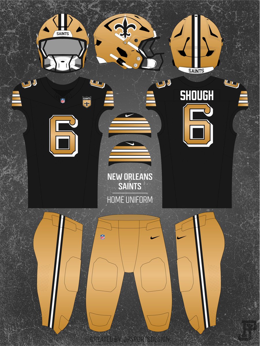 jpsportsdesign's tweet photo. NFL Uniform Concept: 
My Ideal New Orleans Saints Identity https://t.co/7fQ9ws6bJr