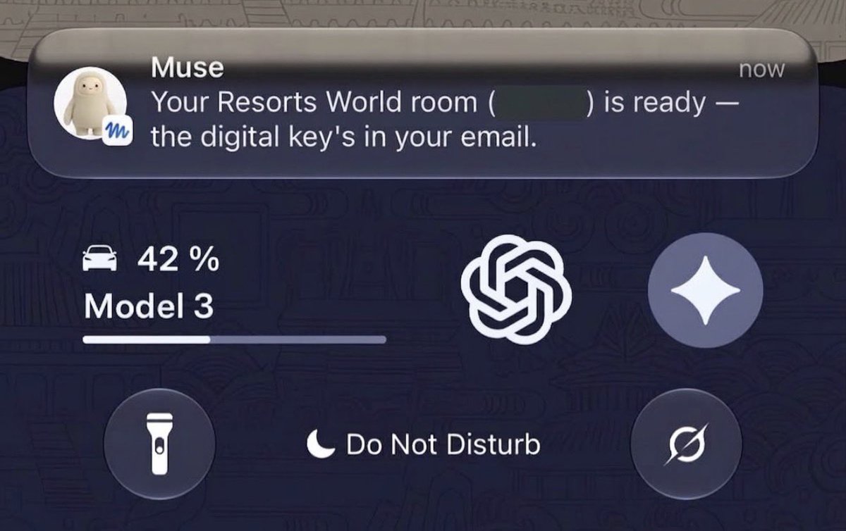 Muse watches your email unprompted — hotel room ready, key in inbox