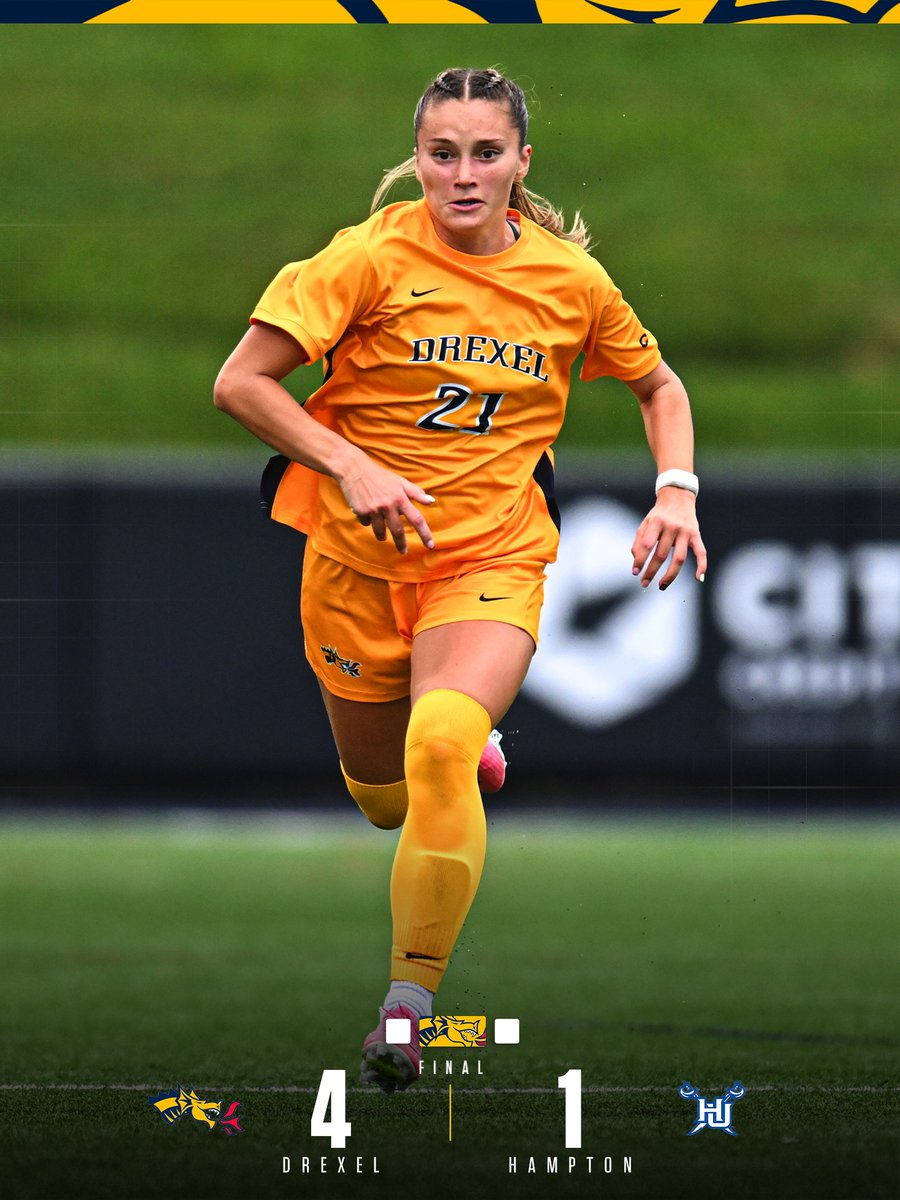DrexelWSoccer's tweet photo. Virginia is for Dragons. ✅
Final Score: Drexel 4, Hampton 1
#FearTheDragon🐉 https://t.co/H78Wg7hPTS