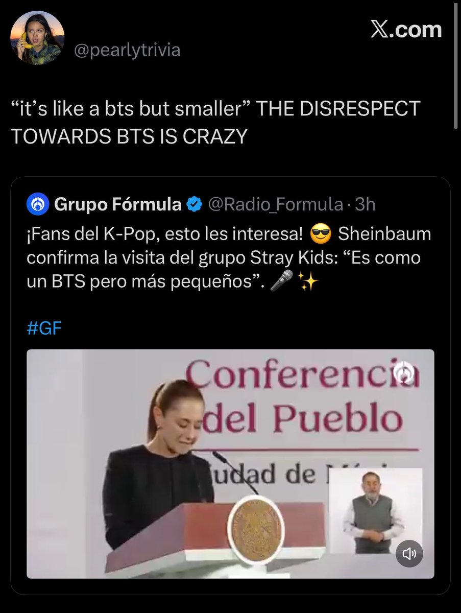 skzcheorri's tweet photo. armys really should go and learn some new languages instead of insulting idols, cause she clearly said that skz are younger than bts nothing else https://t.co/qJKIZ2Ksn4
