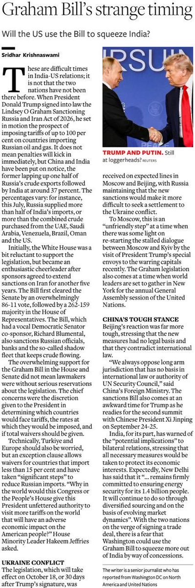 rajasri09's tweet photo. Will the US use the Bill to squeeze india? 
@businessline https://t.co/n1drYjBnRM