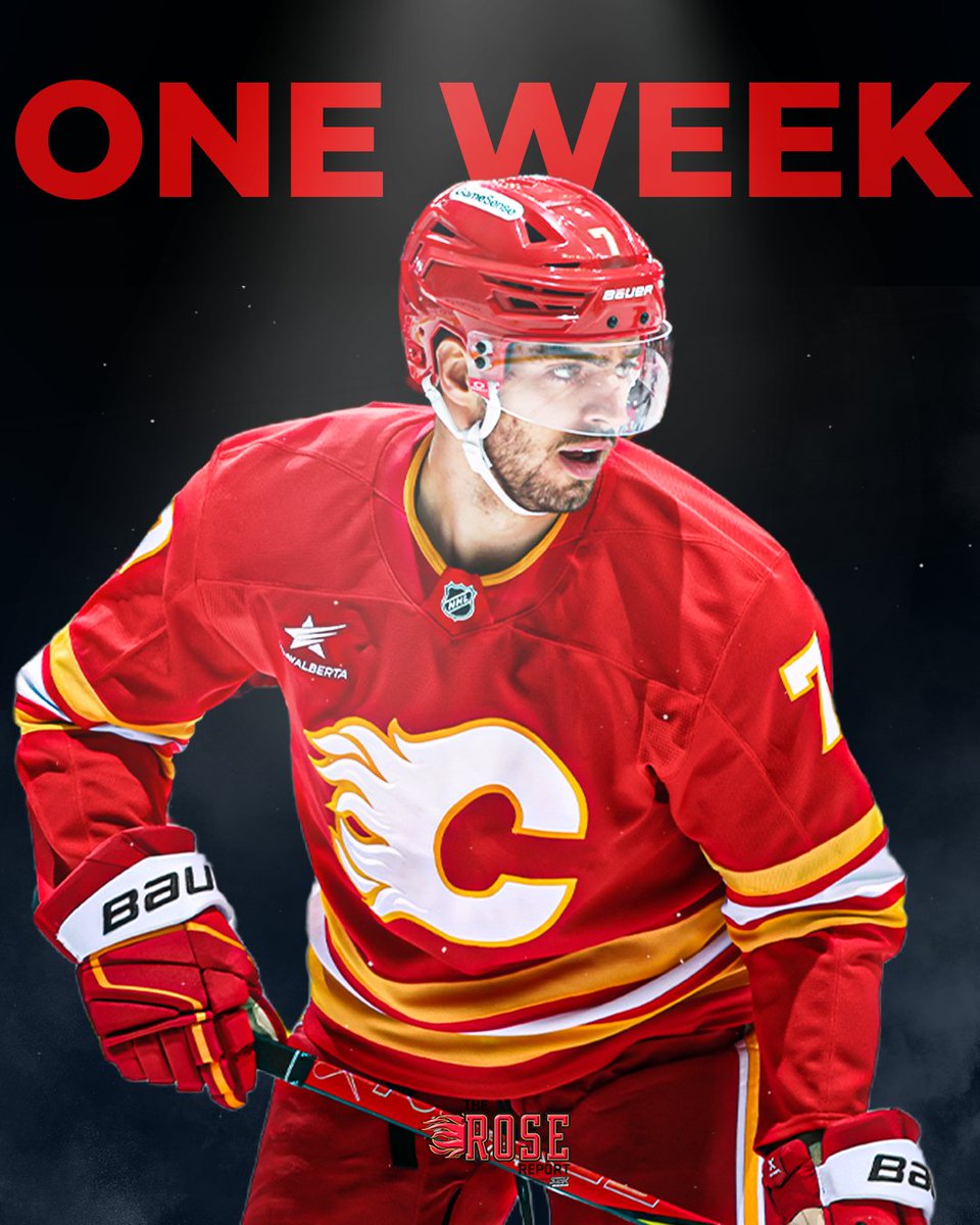 rosereportsick's tweet photo. We are officially ONE WEEK AWAY from the final opening-night puck drop at the Saddledome.

Where will you be watching the Flames kick off the season?

#sick #therosereport @MattRoseYYC https://t.co/jcRukDYfLE