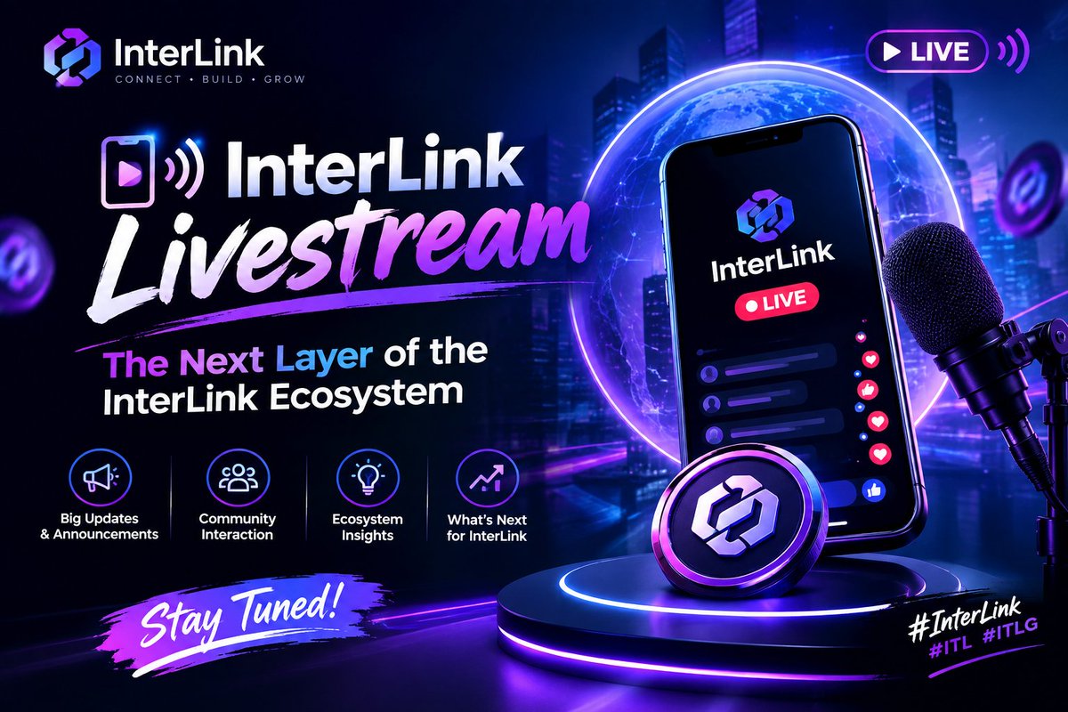 Employment210's tweet photo. 📱🔊 InterLink Livestream: The Next Layer of the InterLink Ecosystem
#InterLink #ITLG #ITL https://t.co/mbTAS7KfFp