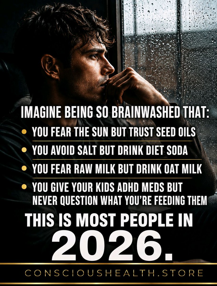 c0nscioushealth's tweet photo. ☀️🧠 What if some of the “healthy” choices we’ve been taught to trust deserve a second look? Sometimes the biggest health shift starts with questioning what we’ve always been told.
#ConsciousHealth #HealthAwareness #QuestionEverything #HealthyChoices https://t.co/LDfpbtGuEa