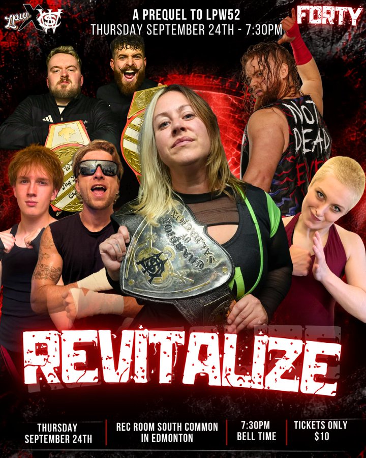 LoveWrestlingCA's tweet photo. TONIGHT! EDMONTON!

This is 40! Don't miss out as we collaborate with the Clandestine Wrestling Society for LPW x CWS #40!

The Rec Room South Edmonton ⎸ 7:30 PM Bell Time ⎸ Tickets Still Available!

🎟️: https://t.co/3ZOmKpunre https://t.co/jxDtY2Thvf