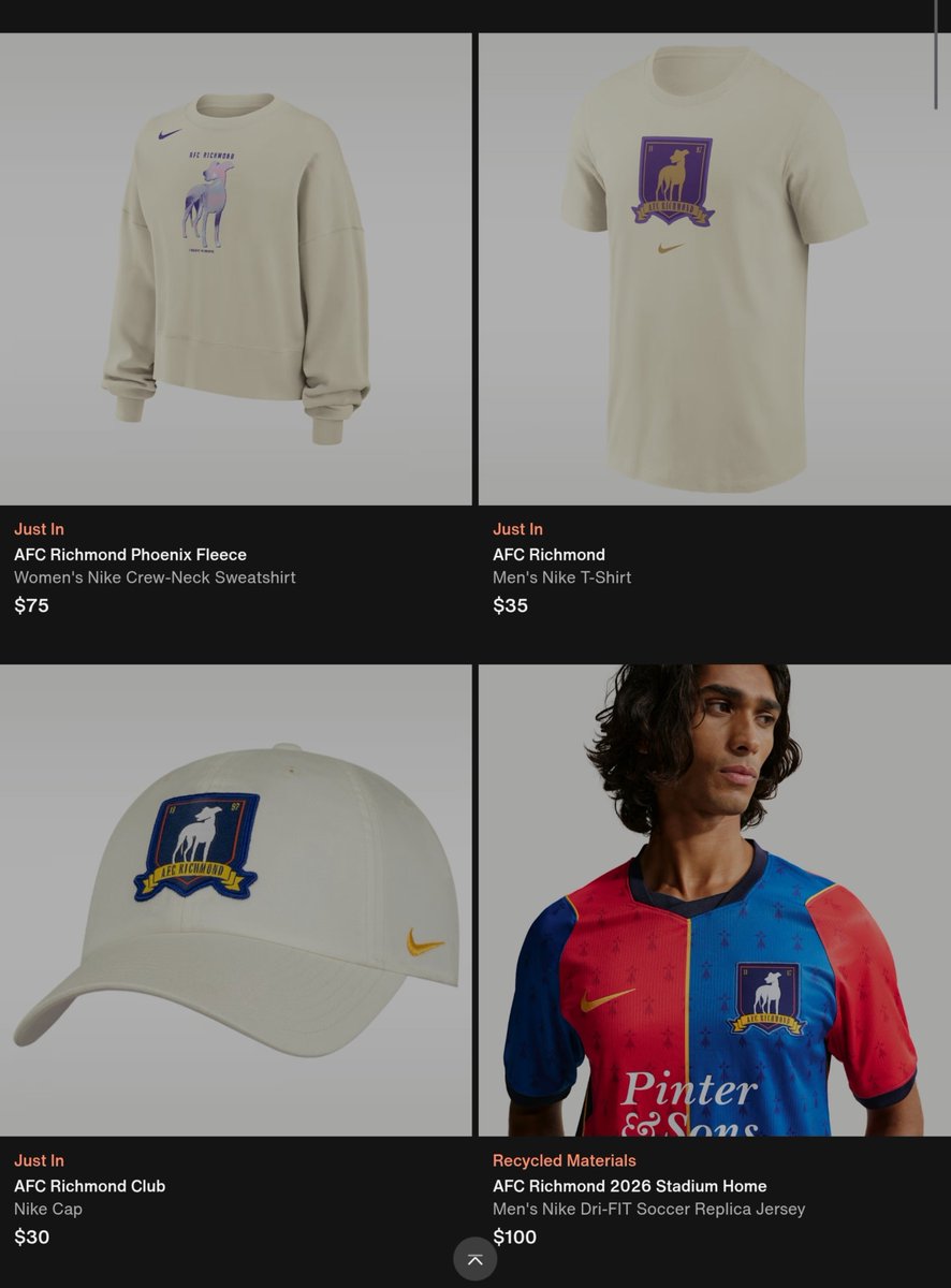 tedlassonews's tweet photo. Nike (USA web) has new Ted Lasso merch: AFC Richmond third kit! 
https://t.co/V72zqGnQEU https://t.co/2kplkbudaq
