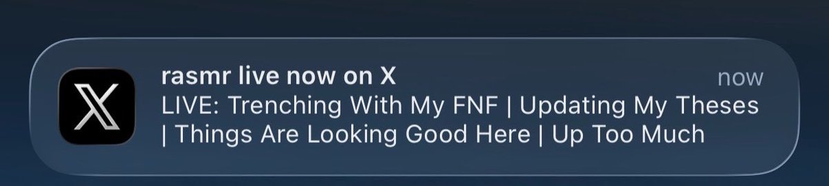 JoeyMoose's tweet photo. Cool to see that I got notified when a friend goes live on X.

I appreciate X prioritizing the streamers on their platform. https://t.co/OOUKIVONQv