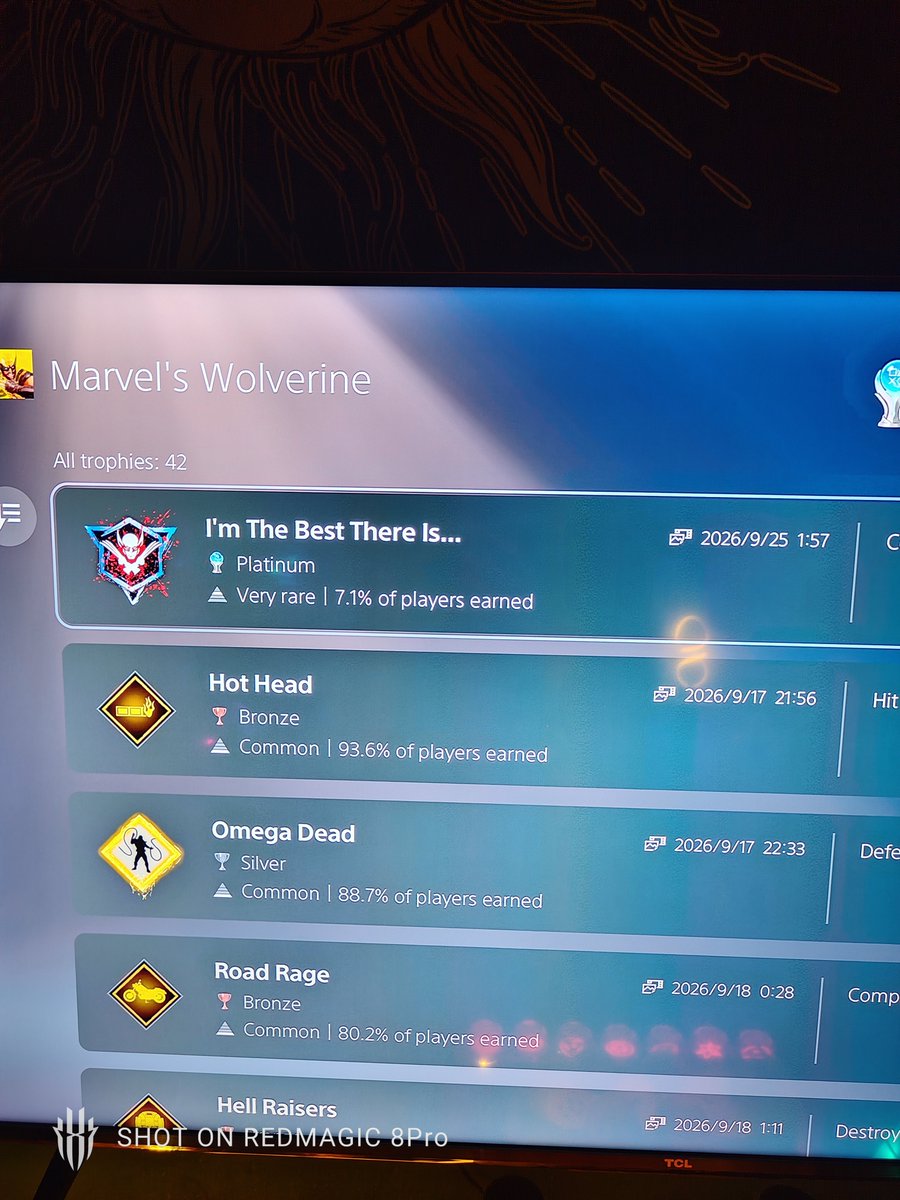 FriedSoySpam's tweet photo. My first n probably be the only game I Platinum like ever,got Wolverine's Platinum,I absolutely love this game @insomniacgames Thank You for making this Wolverine game n Thank You @Liam_J_McIntyre for your outstanding performance as Logan
#PS5 #Wolverine #Insomniac https://t.co/HL92T02fsK