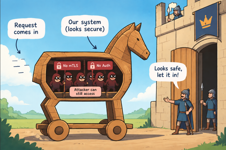 1Muhammad_AQIB's tweet photo. A lot of systems have a hard outer shell but a soft center. We protect the perimeter with TLS, WAFs, API gateways, firewalls, and private networks, but once a request gets inside, we often trust it too much.

Zero Trust takes a different approach: being inside the network does not make a service trusted. mTLS can prove the identity of a workload, but that is only one layer. We also need service-level authorization, least-privilege access, tenant isolation, network segmentation, short-lived credentials, policy enforcement, auditing, and controls that limit the blast radius when something goes wrong.

The goal is not to make a breach impossible. The goal is to make sure that when something does get through the gate, it cannot freely move through the system.

I have write a single piece of component in creating Zero Trust Architecture. 

Read full article here : https://t.co/Yqqws46BER