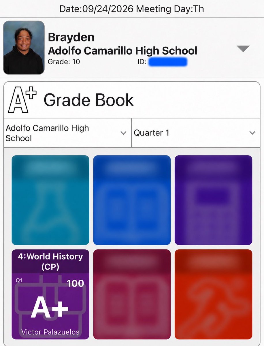 BraydenEarley's tweet photo. Early Academic Update 📚
A+ in World History CP. 💯
#academics #student #coreclass 📈 https://t.co/8SZARA2d7q