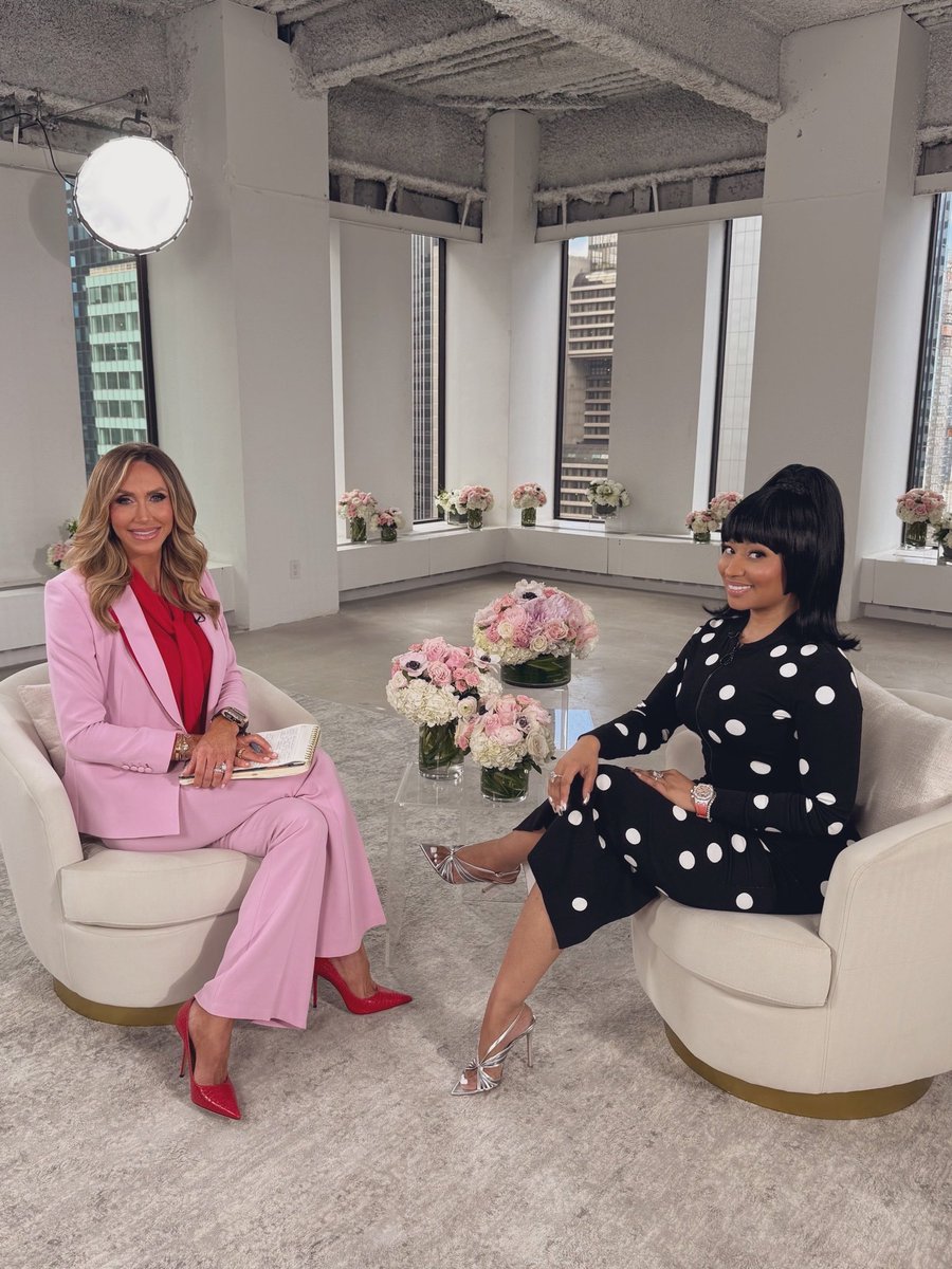 NICKIMINAJ's tweet photo. Full interview with @LaraLeaTrump will air this Saturday at 9PM ET on Fox News. https://t.co/e1qOYz2Mup