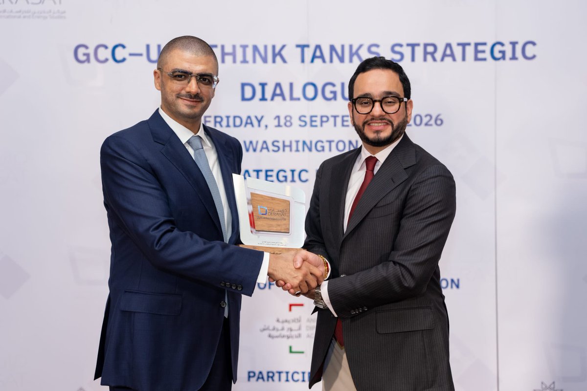 MIMAldhaheri's tweet photo. The GCC-US Think Tanks Strategic Dialogue in Washington, convened by @DerasatBH and @afpc with @GCCSG, was an occasion to reflect on the future of regional security and of the American commitment to the Gulf, after a war that tested many of the assumptions on which both had long rested. The form that commitment takes may well evolve in the years ahead, while security cooperation with the United States remains a strategic choice for the Gulf states, grounded in interests that each side weighs with realism.

My own reading is that the region should prepare for a long phase in which tension and negotiation follow one another, and that in such a phase any security arrangement is measured by its staying power and by the political will that stands behind it.

Decisions of this kind remain sovereign, and each Gulf state will take them according to its own interests and its own reading of the region. That is why frank consultation among the GCC states matters so much, on the Iranian file, on the other files before us and on the broader picture of the way forward, so that what each state determines serves one coherent Gulf course. None of it will endure unless steady diplomacy and commitments honored in full stand behind it.

The Gulf approaches this debate with quiet confidence, and its capital and diplomatic reach give it real weight in shaping the future security of its own region.