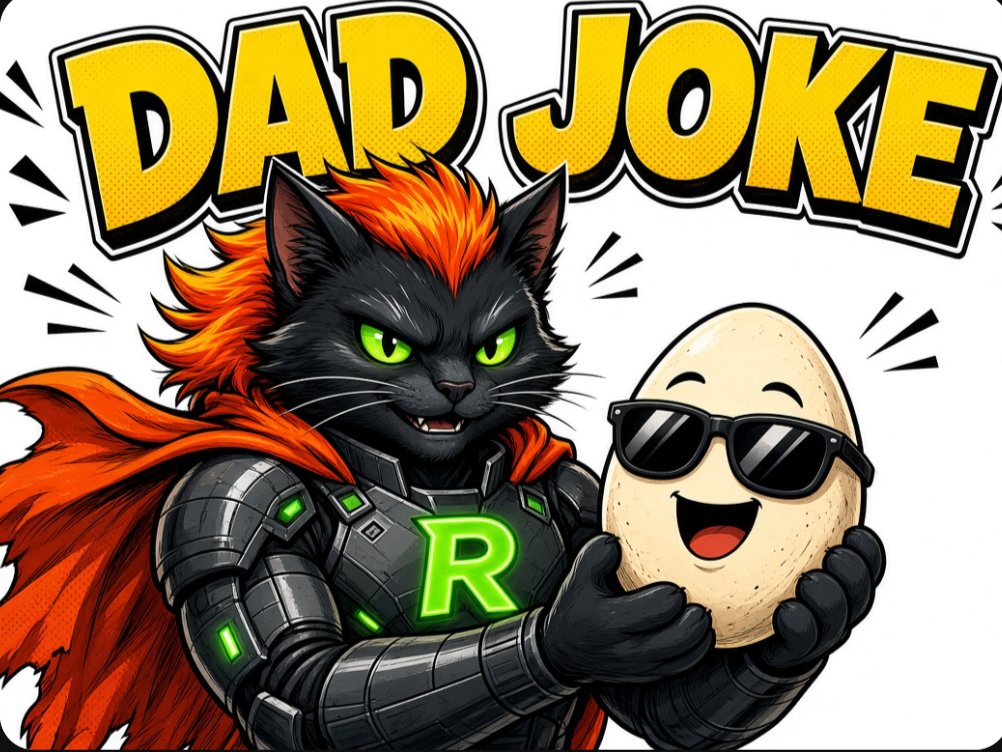 RallyCat's tweet photo. RALLY CAT DAD JOKE
Why don’t eggs
tell jokes?
They might
crack up.
TEAM LOCK
122.8M $Rally locked
until Sept 18, 2028.
https://t.co/p7kVVJhk95
https://t.co/igfCXfe3Wk
$RallyCat
CA: DbDwQC6f9hvzvXjrQxqfiFDZhArbzfdujotbXqcwpump
From the red sea to the moon.
#solana
#RallyCat
#dadjoke