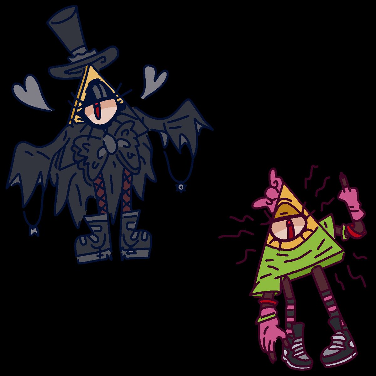 giniibushii's tweet photo. @mysteriousbendy @billcipherlover ayy ive drawn something like this before but its sorta old (like from tbob era) https://t.co/SKUNAfaBOE