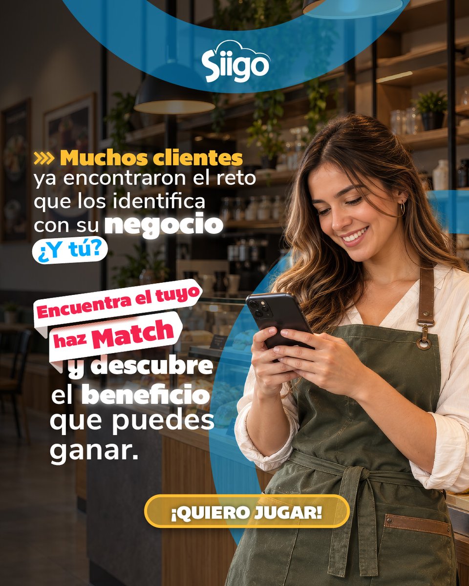 siigocolombia's tweet photo. 🎁 ¡Descubre el beneficio que tienes como cliente Siigo!

Solo identifica la situación que más se parece a la de tu negocio, haz Match y descubre qué te toca.

👉 ¡Quiero descubrir mi beneficio! https://t.co/heq23WH5qk https://t.co/wSFkg1GOl6