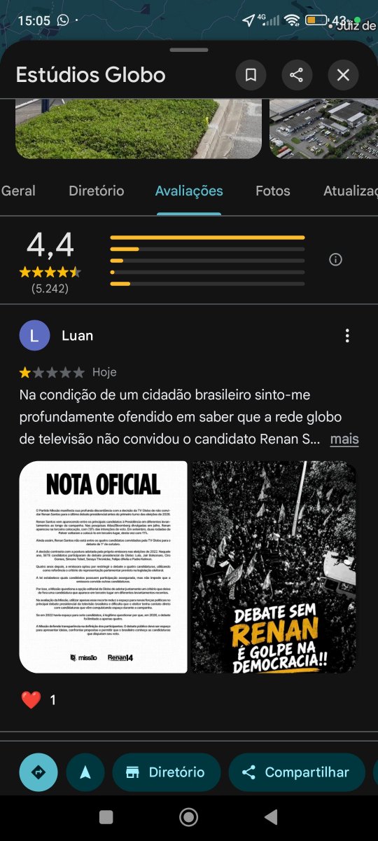 XIVdoMBL's tweet photo. @tshevelynn @RenanSantosMBL Ae rapaziada, graças a essa moça eu tive mais uma ideia, vamos atacar de TODOS os frontes possíveis... Convido vocês a deixarem também sua avaliação nos estúdios Globo do Rio de Janeiro... https://t.co/AU59nSKB2P