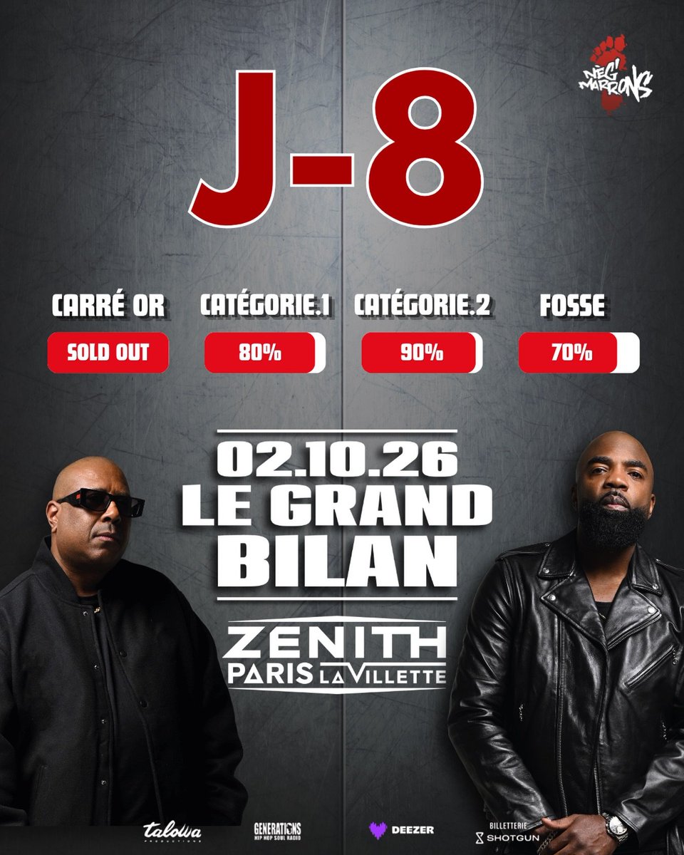 negmarrons's tweet photo. Concert NEG'MARRONS 
vendredi 2 octobre 2026 !!!
Dernières places disponibles 
https://t.co/85LE6l6vAN https://t.co/DCiekPXhls