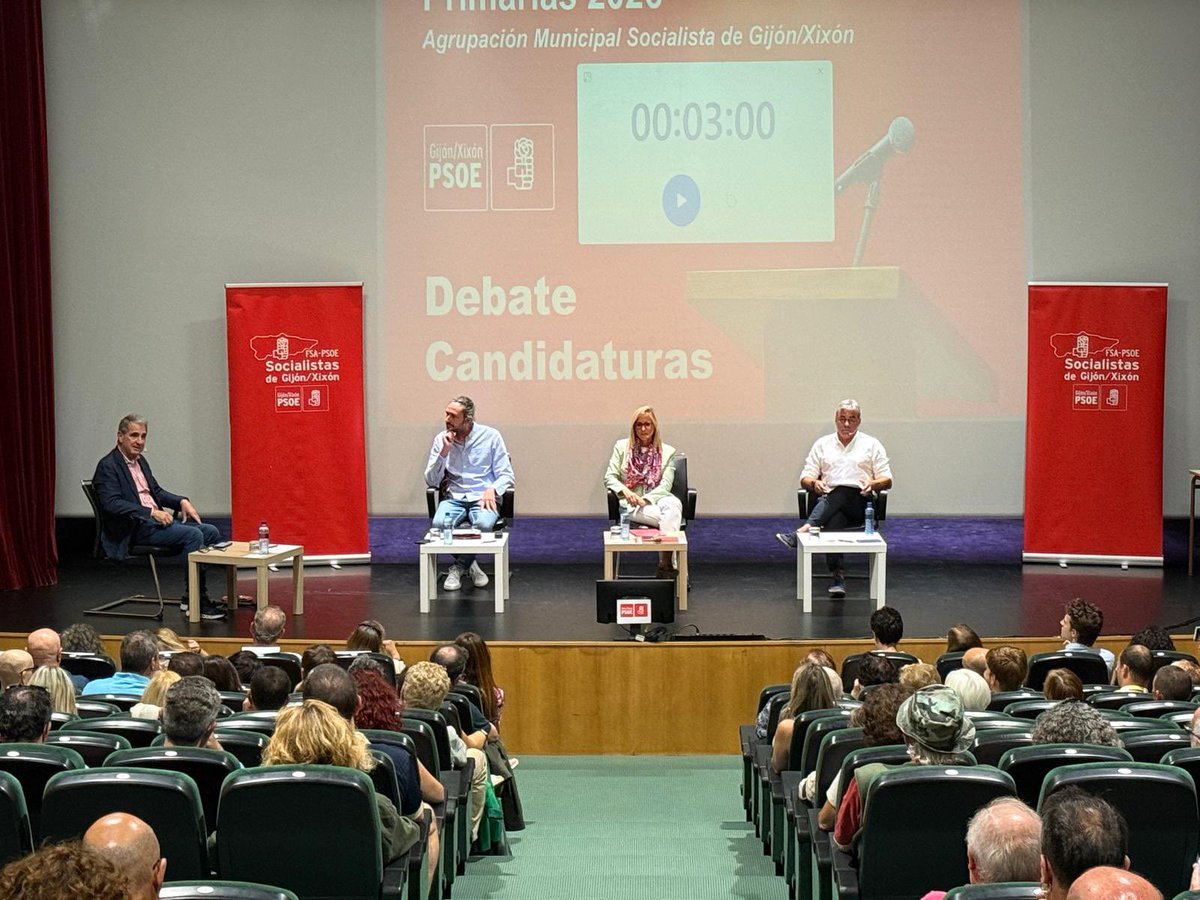 psoegijon's tweet photo. Hoy hemos celebrado el debate de las candidaturas de las primarias del #PSOE de #Gijón/#Xixón: un proceso de diálogo, propuestas y futuro.

Porque la #democracia también se fortalece y se protege dentro de las organizaciones políticas.

🗓️ Este sábado celebraremos las votaciones en la Casa del Pueblo de 10:00 a 20:00 horas 🌹