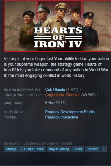 RockytheGoodBoy's tweet photo. HOI IV Steam yorumları silinmiş gibi duruyor. En son incelemeler çok olumluya dönmüş. Yorumunuz silinmiş mi kontrol edin ve silindiyse şayet doğrudan "bad gameplay, terrible DLC" tadında yeni bir inceleme atın. https://t.co/bqBDPaZwJM